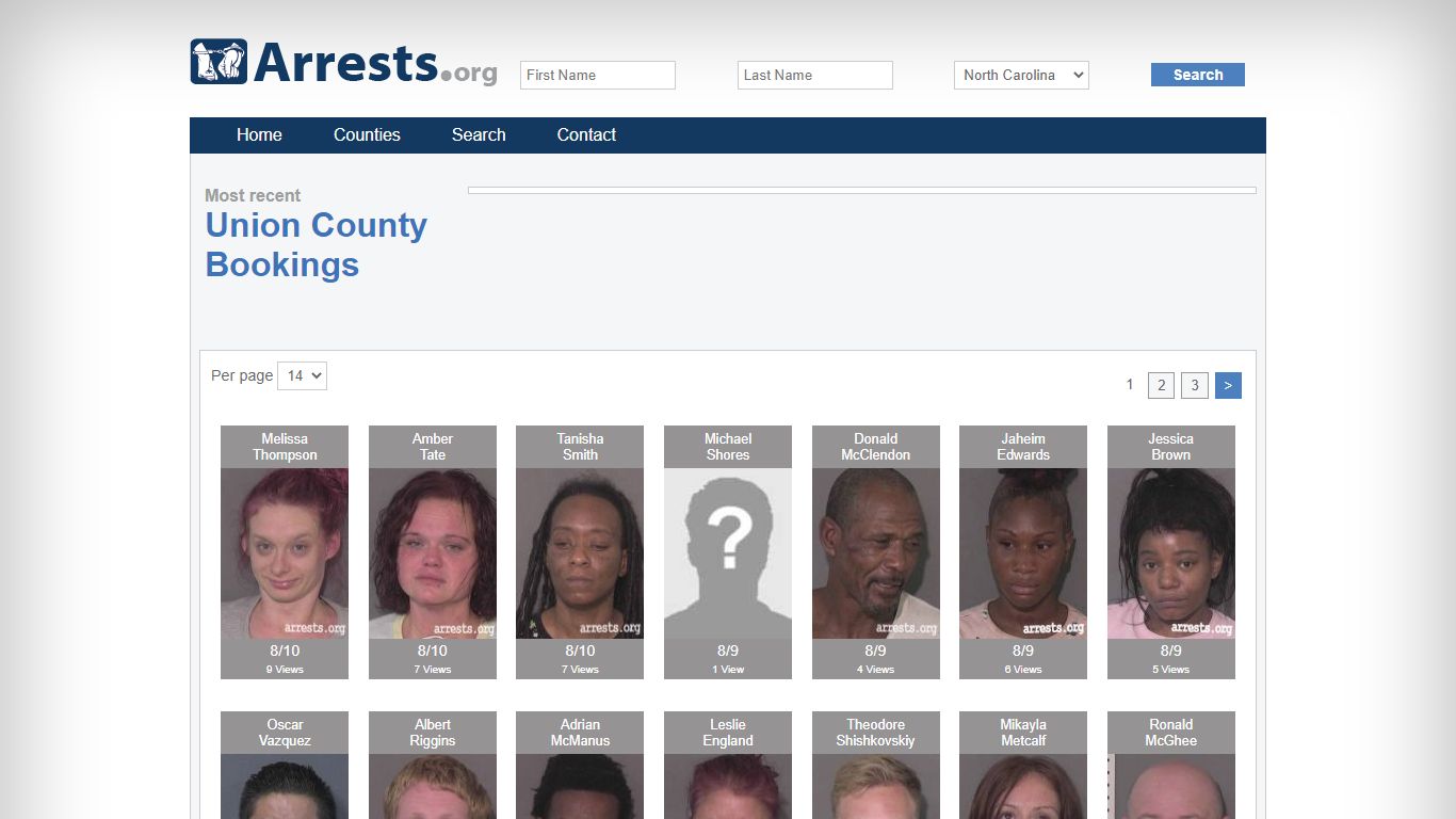 Union County Arrests and Inmate Search