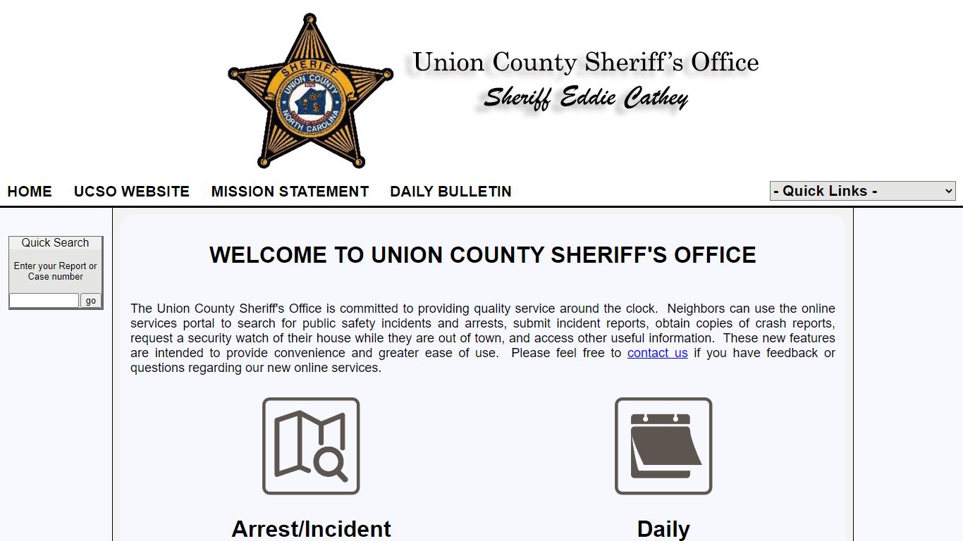 Union County Sheriff Office P2C - sheriff.co.union.nc.us